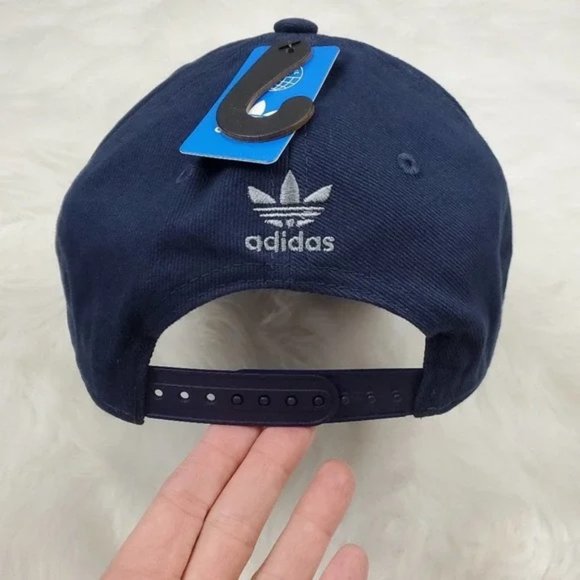 NWT Adidas Originals Icon Snapback Collegiate Navy Blue Cap - Picture 3 of 4